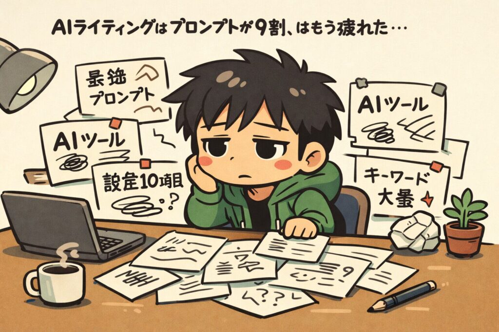 AIライティングはプロンプトが9割、はもう疲れた｜WEBライターが壊れないための「AIへの仕事の渡し方」