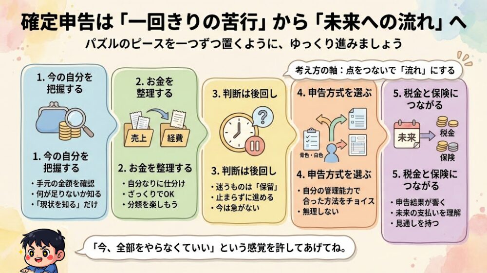 確定申告は「作業」ではなく「流れ」